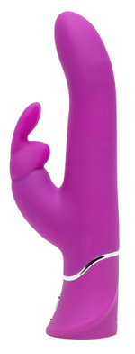 Лиловый вибратор Curve Thrusting Rechargeable Rabbit Vibrator - 24,1 см. (Цвет: лиловый)