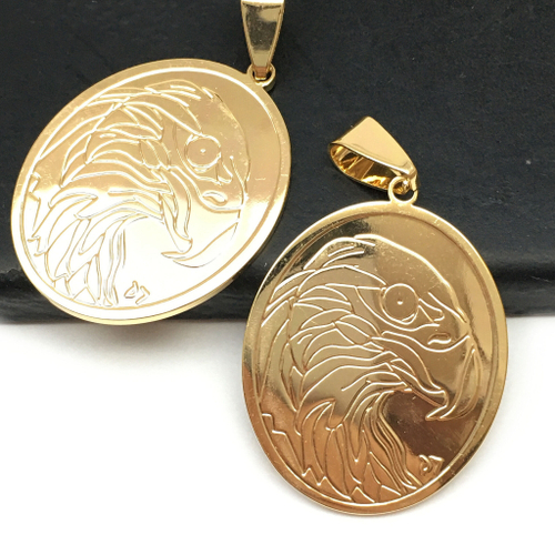 Подвеска с бейлом "Орел" 33х25 мм, позолота