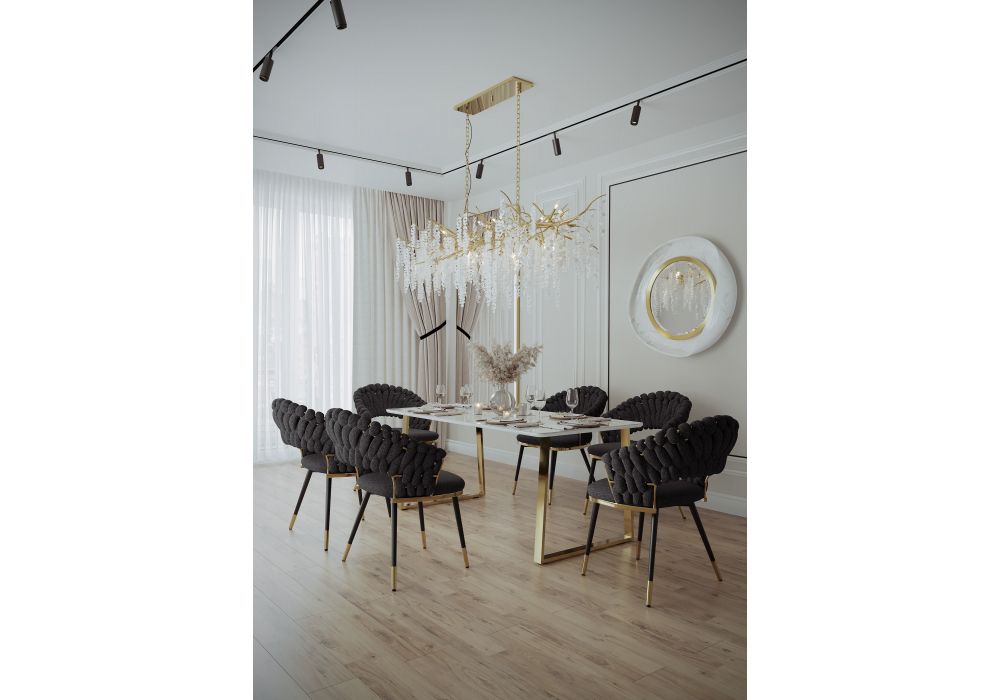 Стул на металлокаркасе Rakel black / gold