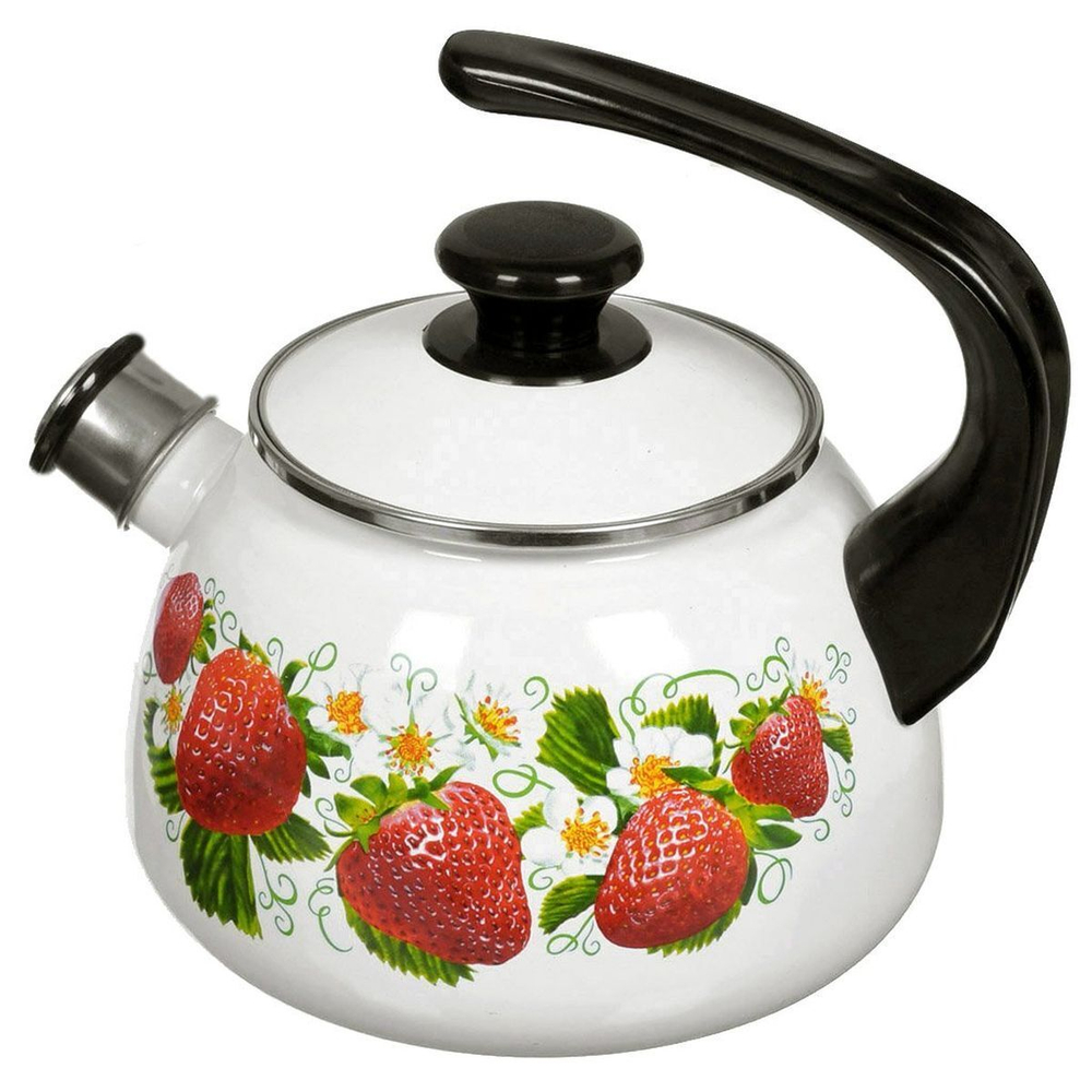 Чайник сталь, эмал, 2 л, свист, руч консоль, Керчь, в асс, 43604-102/6/10