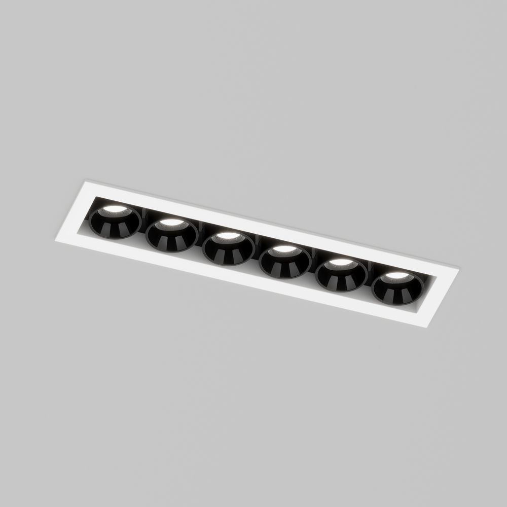 DK2514-WB Встраиваемый светильник SPACE со светодиодом L126mm 220V 10W 38° 4000К IP20 белый/черный алюминий