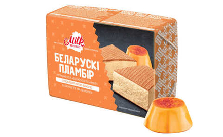 Мороженое брикет "Белорусский пломбир" на вафлях Крем-брюле 100г. Минск