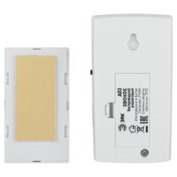 Звонок дверной ЭРА A03 беспроводной, белый | Электрозвонки беспроводные