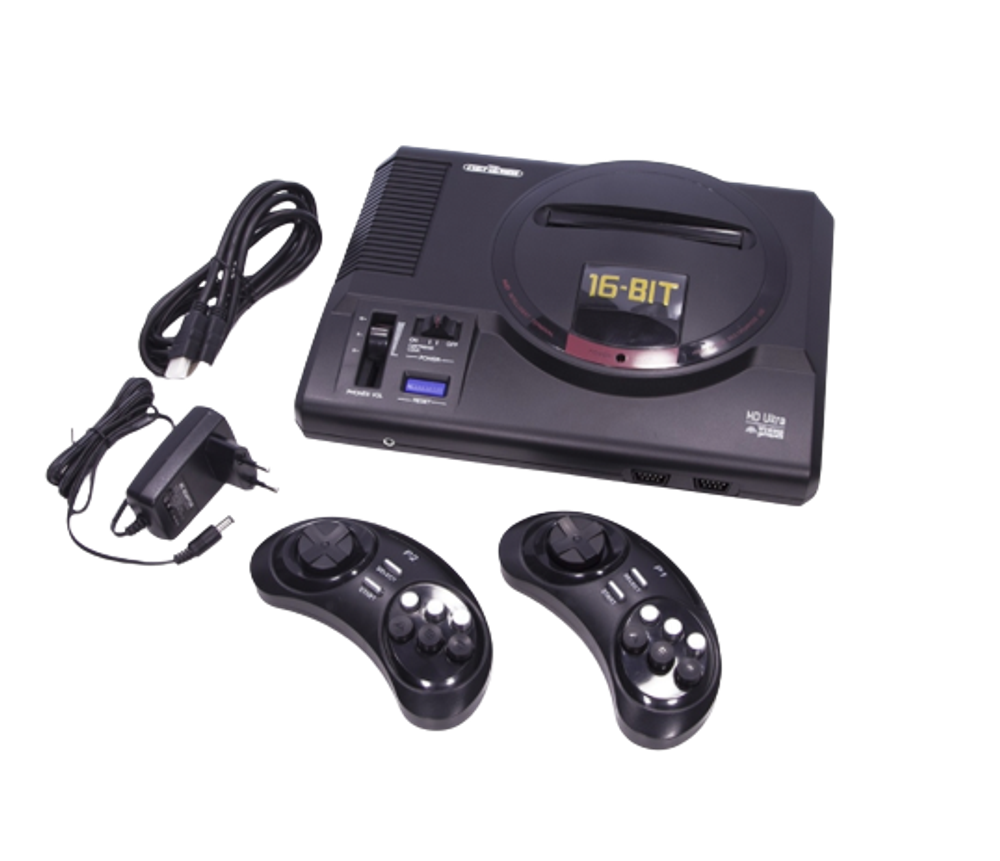 Игровая приставка SEGA Retro Genesis HD Ultra + 150 игр ZD-06a (2 беспроводных 2.4 ГГц джойстика, HDMI кабель)