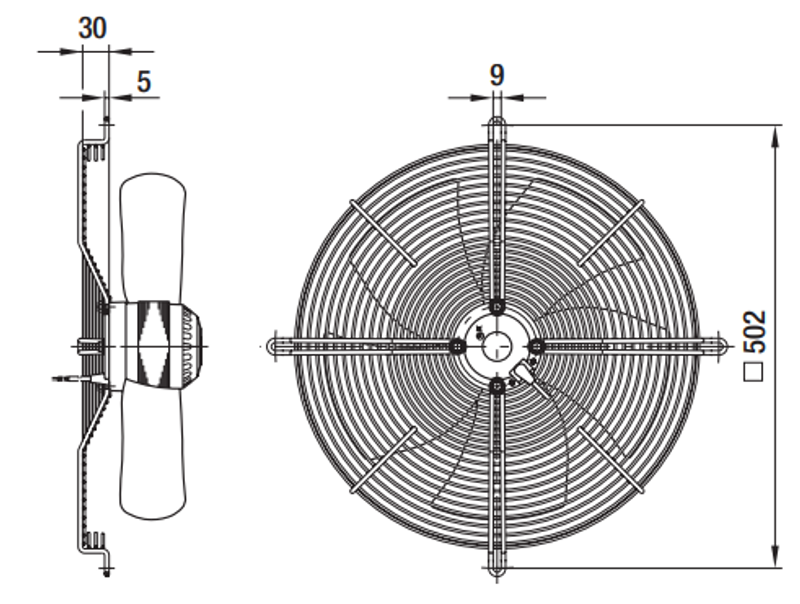 Вентилятор осевой S6E420-BP02-31