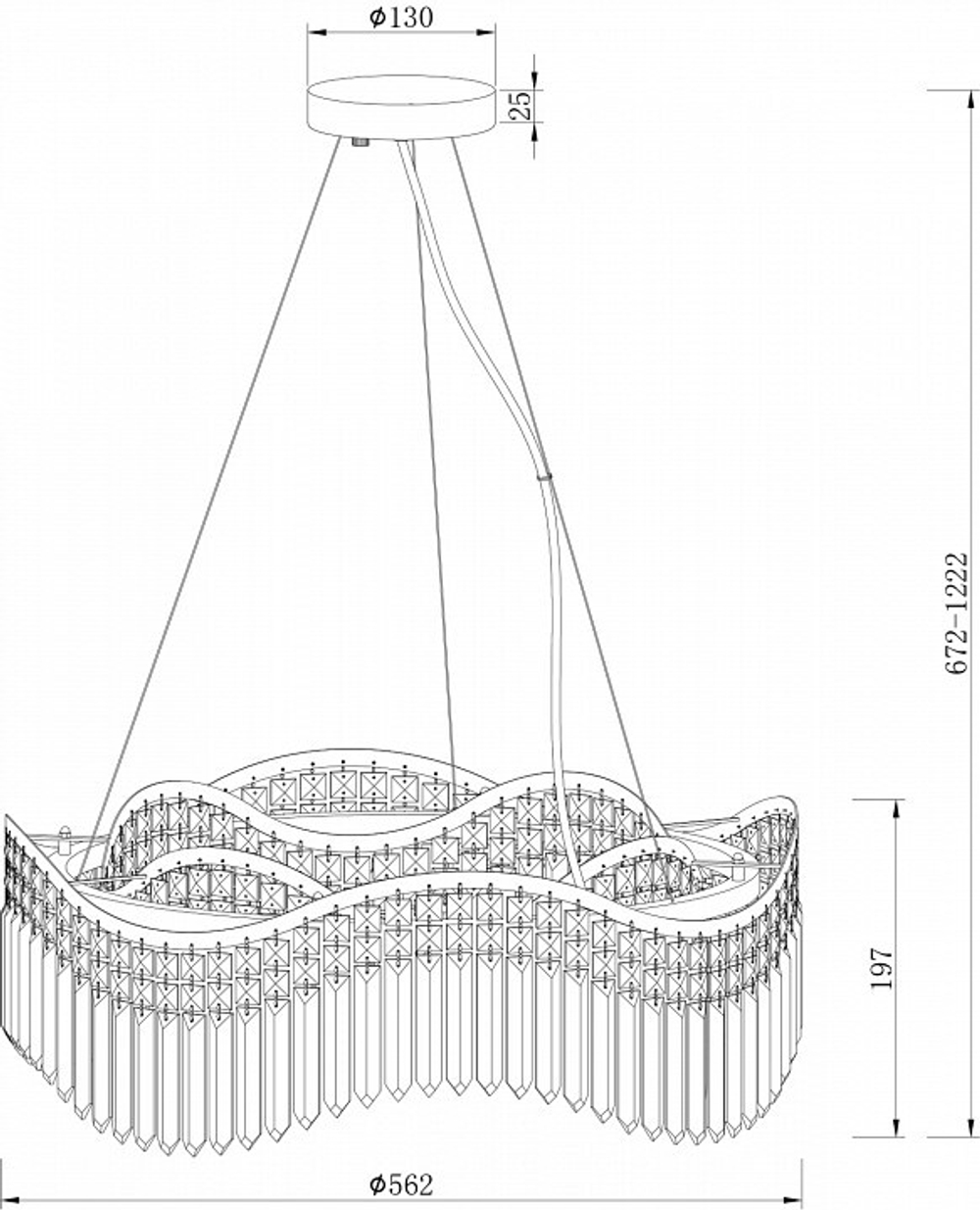 Подвесная люстра Maytoni DIA201PL-08G
