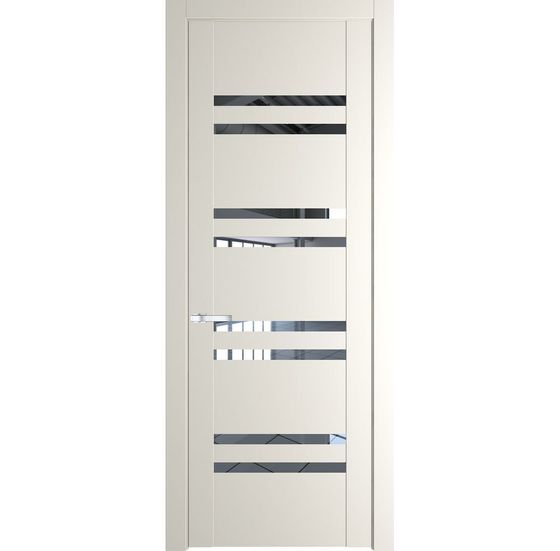 Межкомнатная дверь эмаль Profil Doors 1.6P перламутр белый стекло прозрачное