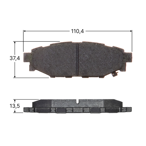 Колодки тормозные дисковые Avantech задние (противоскрипная пластина в компл.) AV1070