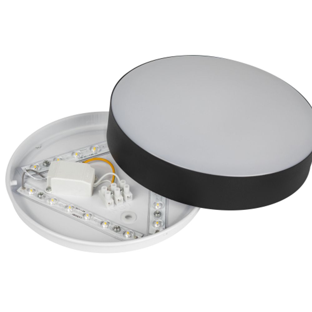 Светильник потолочный светодиодный ЭРА Классик без ДУ Relict 22 SPB-6-20 4К BK 20W 4000K Черный