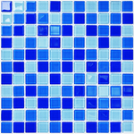 Мозаика стеклянная Blue wave-2/Голубая волна-2 (25х25) 300х300х4 мм