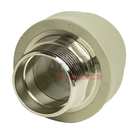 Муфта комб. нар 50х1 1/2'' под ключ VRT® СЕРЫЙ (Россия)