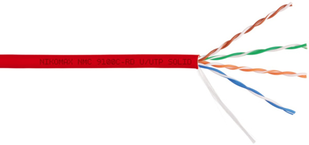 Кабель витая пара U/UTP 5e кат. 4 пары NikoMax NMC 9100C-RD