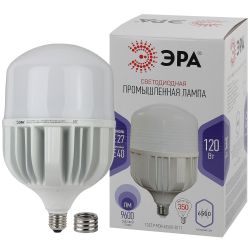Лампа светодиодная POWER ЭРА STD LED T160-120W-6500-E27/E40 120Вт колокол холодный дневной свет Е27/Е40 | Лампы cветодиодные POWER