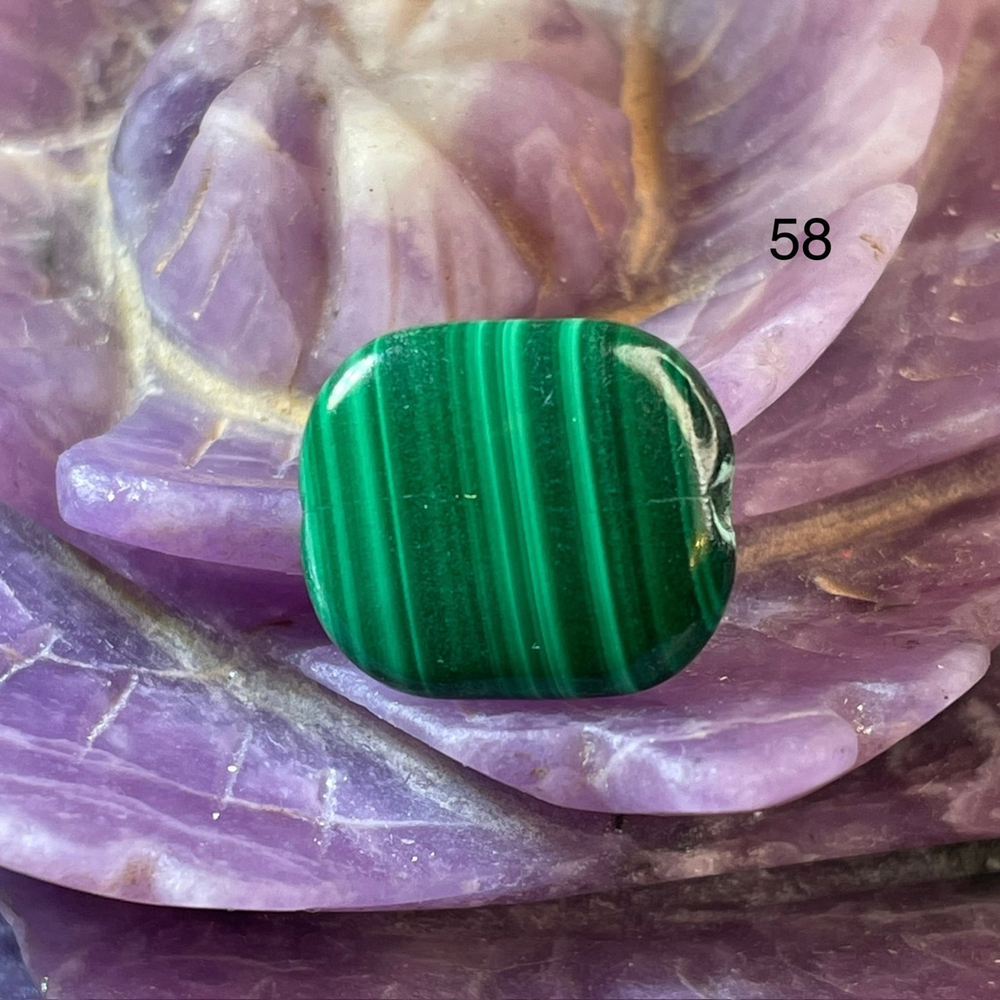 49637 Малахит Бусина прямоугольник 12*14мм-7
