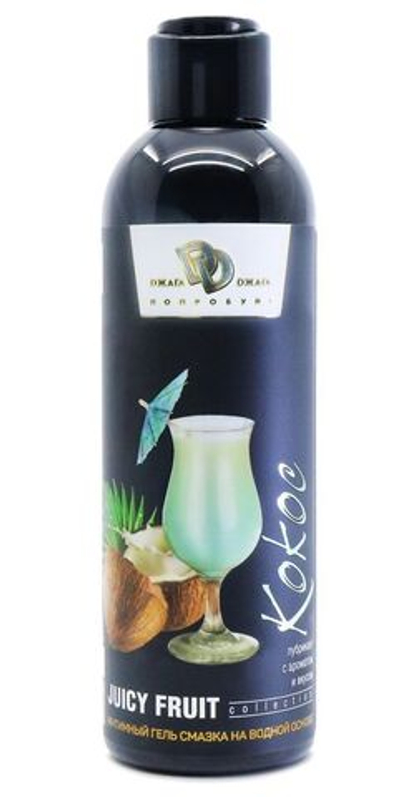 Интимный гель на водной основе JUICY FRUIT с ароматом кокоса - 200 мл.