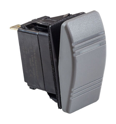 Переключатель двухпозиционный ON-OFF 12В/20А с подсветкой, серая клавиша