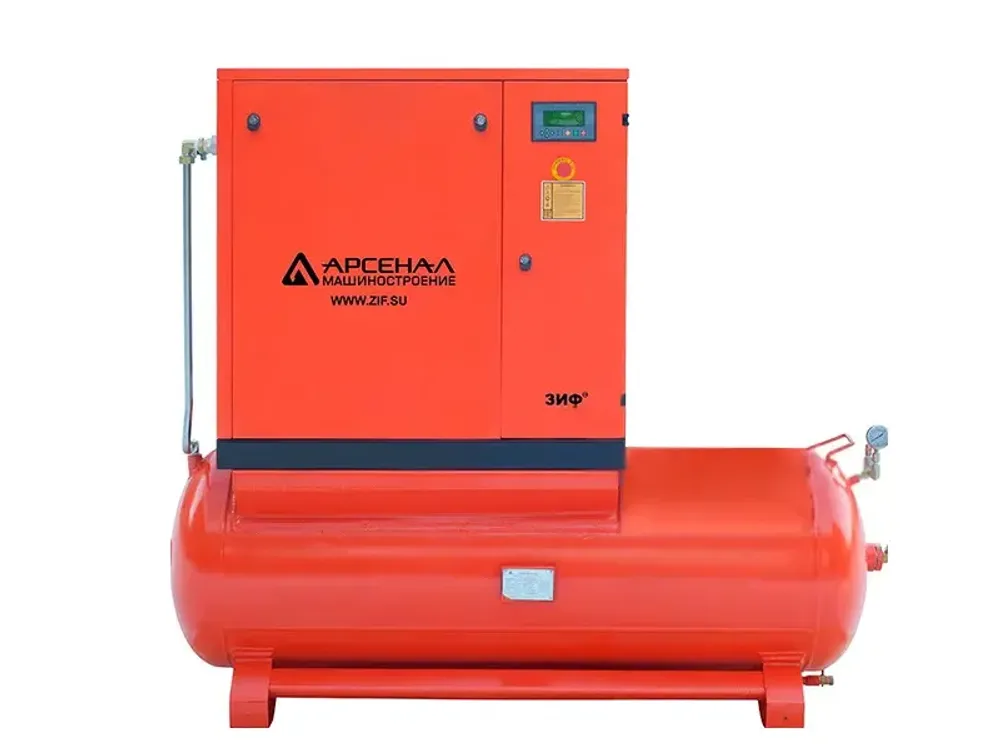 Винтовой компрессор ЗИФ-СВЭ-1,3/0,7 ШМ Р-500 на ресивере