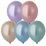 Латексный шар в мягких оттенках хромированный, 36 см
