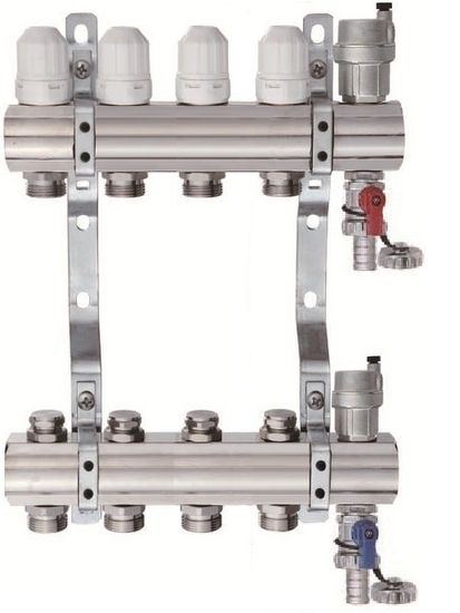 Коллектор для отопления Tim на 4 выхода