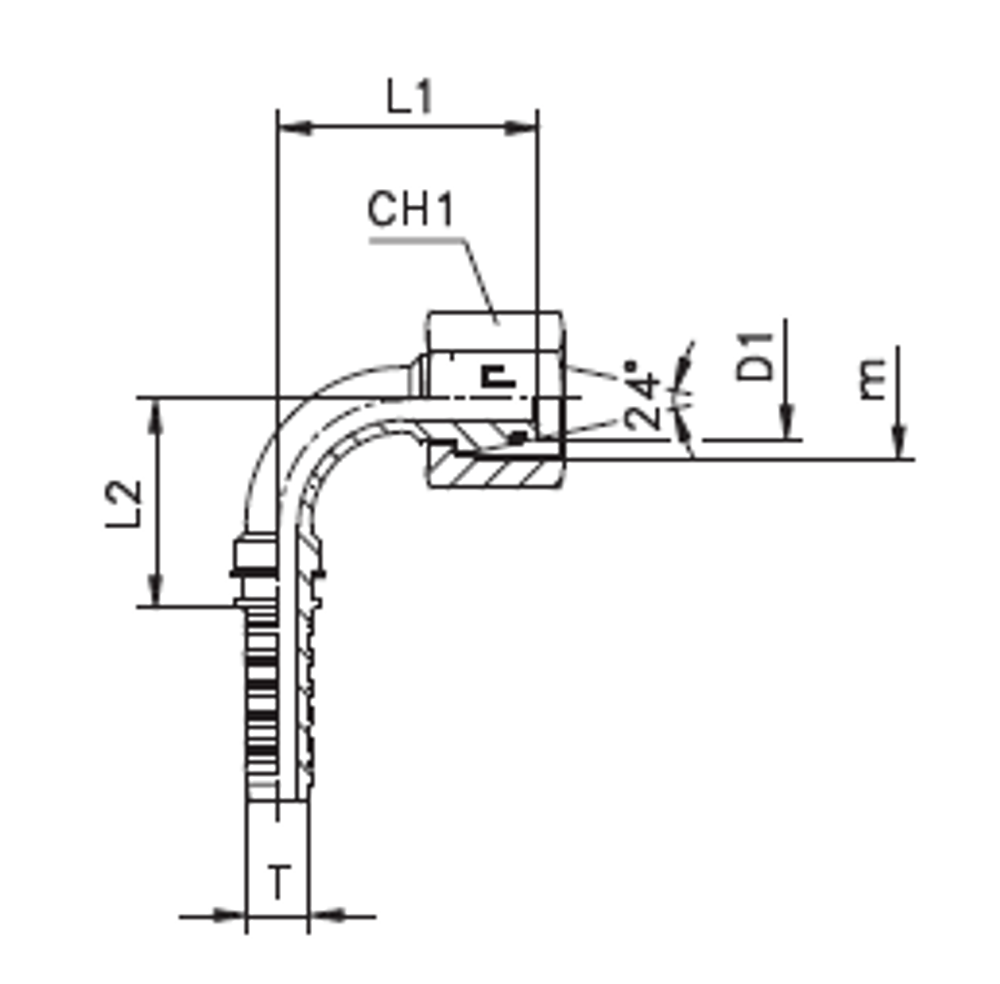 Фитинг DN 20 DKO-S (Г) 36x2 25 (90)  E41