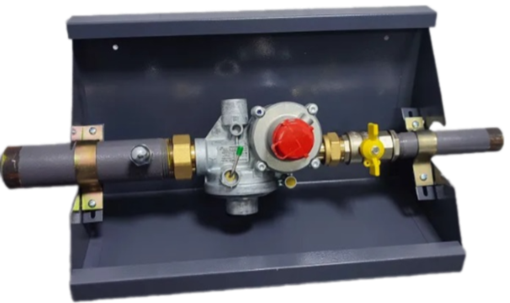 Шкафной газораспределительный пункт ГРПШ ОХТА-RF-10-1-ПЛ (серый)