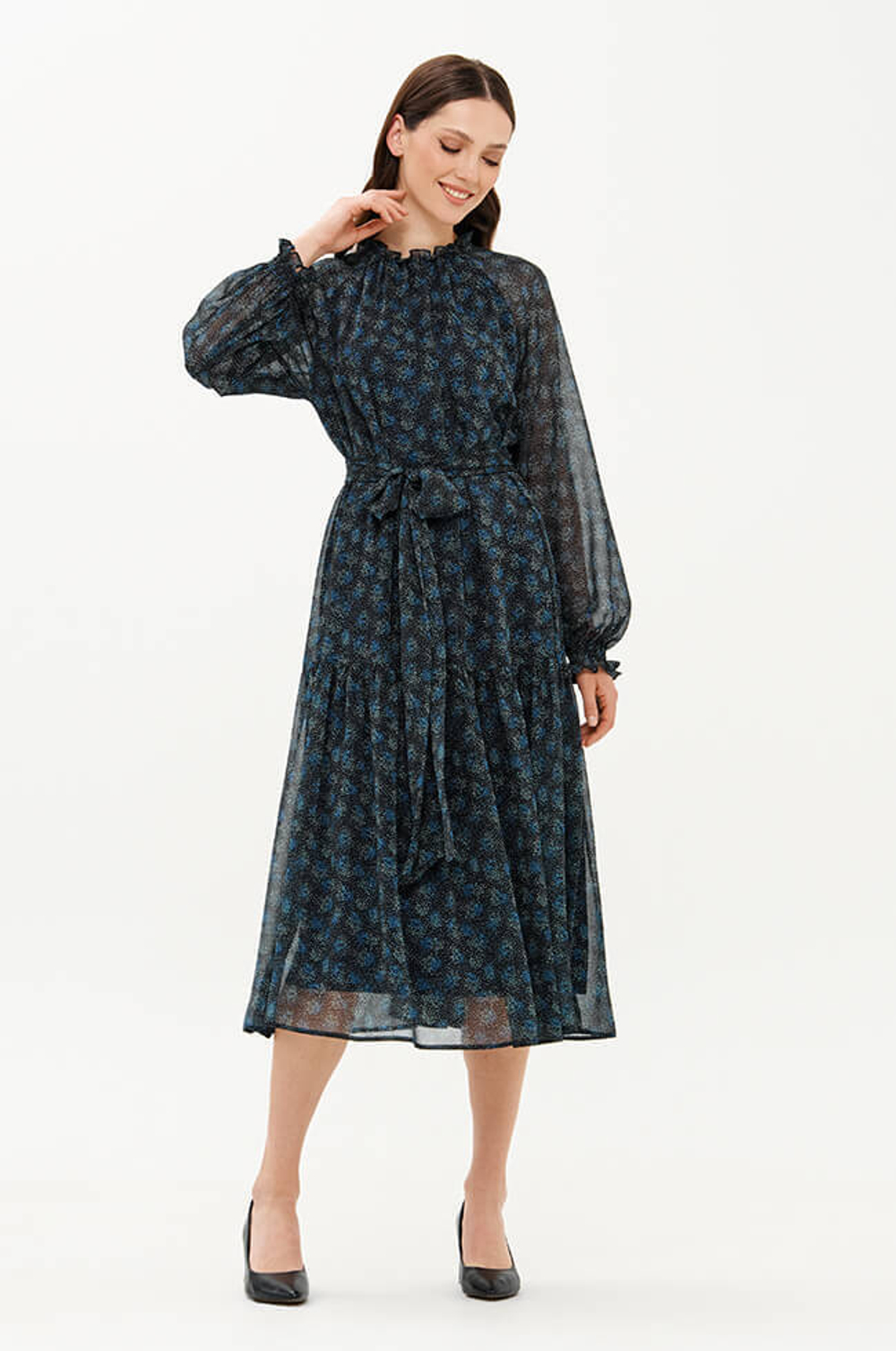 51720 Платье женское (синий принт)