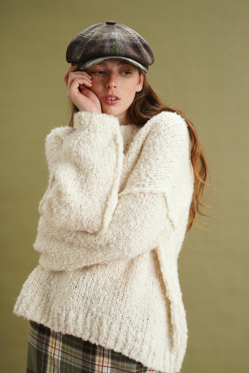 Свитер "Тедди" молочного цвета