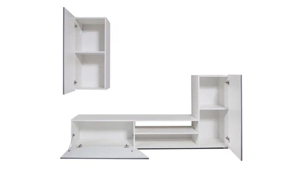 Стенка Прага-6 Белый/Белый софт