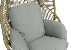 "Барселона" кресло-кокон из искусственного ротанга, цвет соломенный