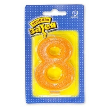 Свеча-цифра "8" Блеск, 7.6см