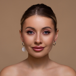 Серьги - Конго с Подвесками - Серебряный Блеск/Белый