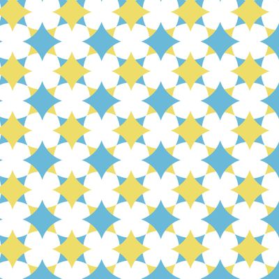 Геометрия, желтые и голубые ромбы