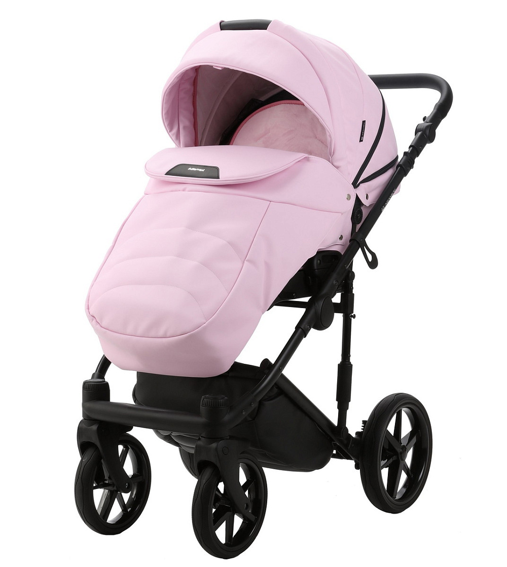 Детская коляска Adamex Zico Deluxe 2 в 1 Z-SA16 РОЗОВ. ЗЕФИР КОЖА