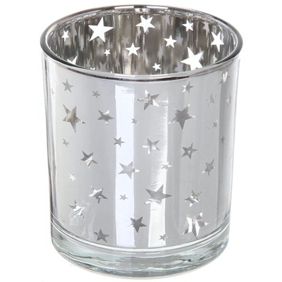 Подсвечник «Звездопад» 7*8см цвет серебро