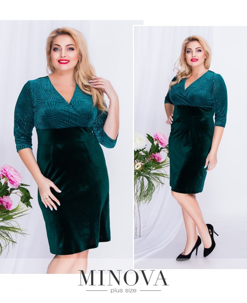 Платье 00260-зеленый Minova