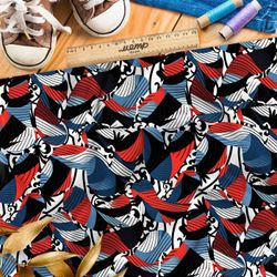 Ткань премиум таффета фантазийный калейдоскоп