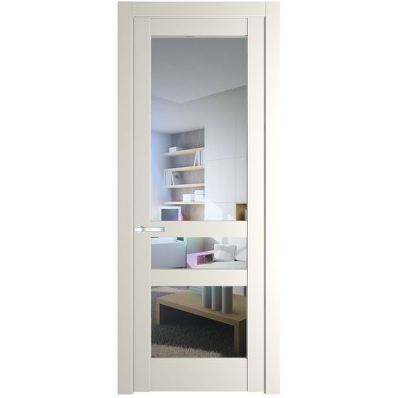 Межкомнатная дверь эмаль Profil Doors 3.5.2PD перламутр белый стекло прозрачное
