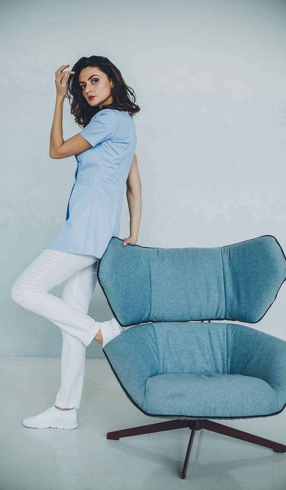 Блуза женская м272-к сансара голубой1112