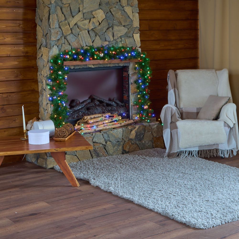 ULD-S2000-200-DGA MULTI IP20 DEW Гирлянда светодиодная Роса. 20м. 200 светодиодов. Разноцветный свет. Провод зеленый. ТМ Uniel