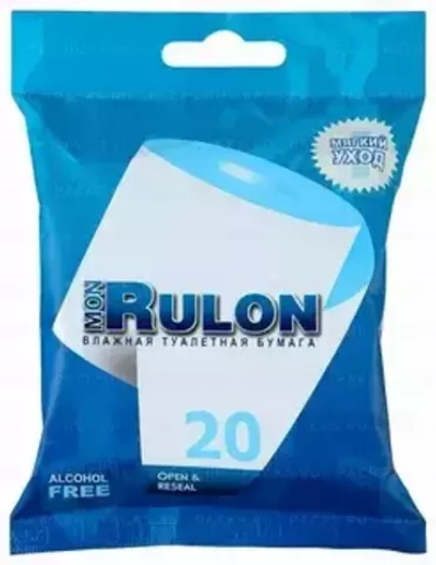 Mon Rulon 20 шт Влажная туалетная бумага*72