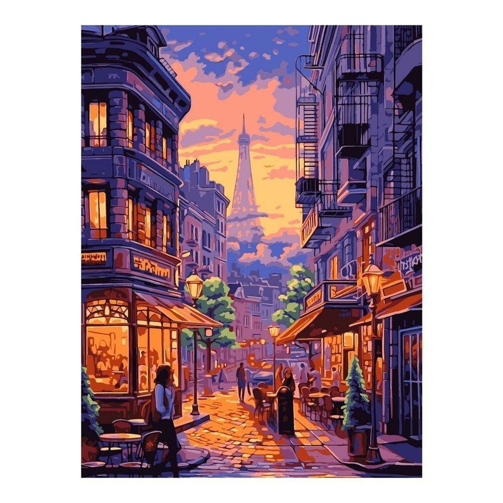 Картина по номерам 28,5*38см "Вечерний город" (Lori)