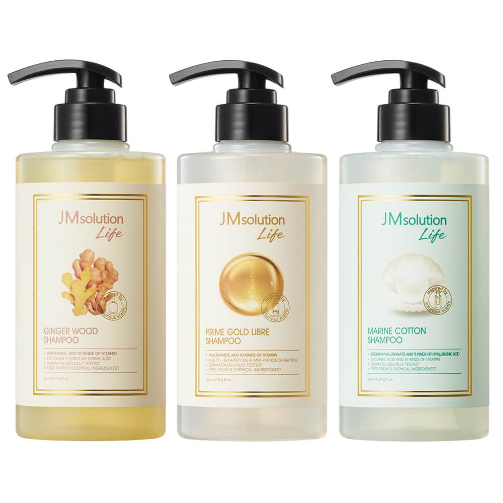 Парфюмированный балансирующий шампунь с морскими водорослями JMSolution Life Marine Cotton Shampoo