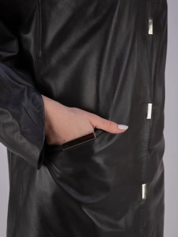 Плащ женский кожаный длинный Турция