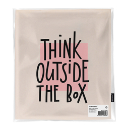 Сумка шоппер BRAUBERG, канвас, 40х35 см, бежевый, "Think outside the box", 271898
