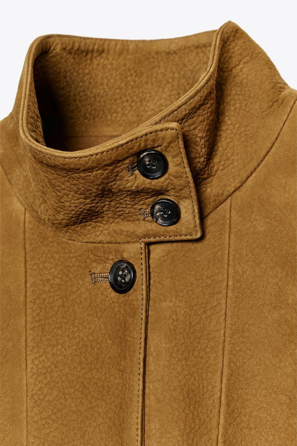 ZARA КОЖАНАЯ КУРТКА-БОМБЕР ZW COLLECTION LIMITED EDITION, ХАКИ