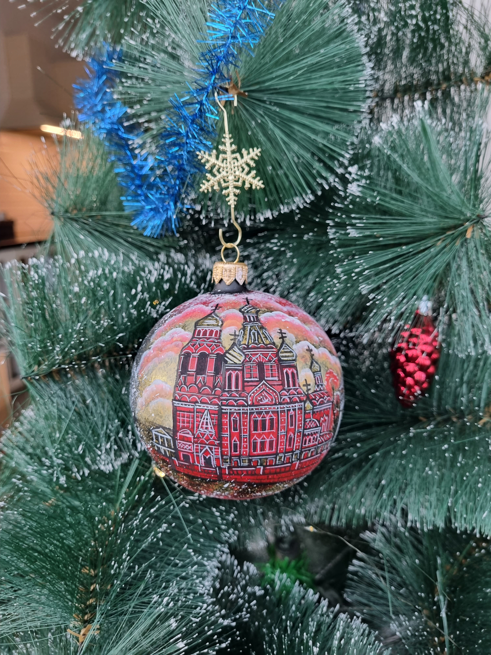 Шар стеклянный "Спас на Крови",  ручная роспись