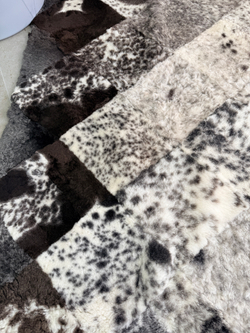 Ковер прямоугольный натуральный мех овчина, 220 х 200 см.