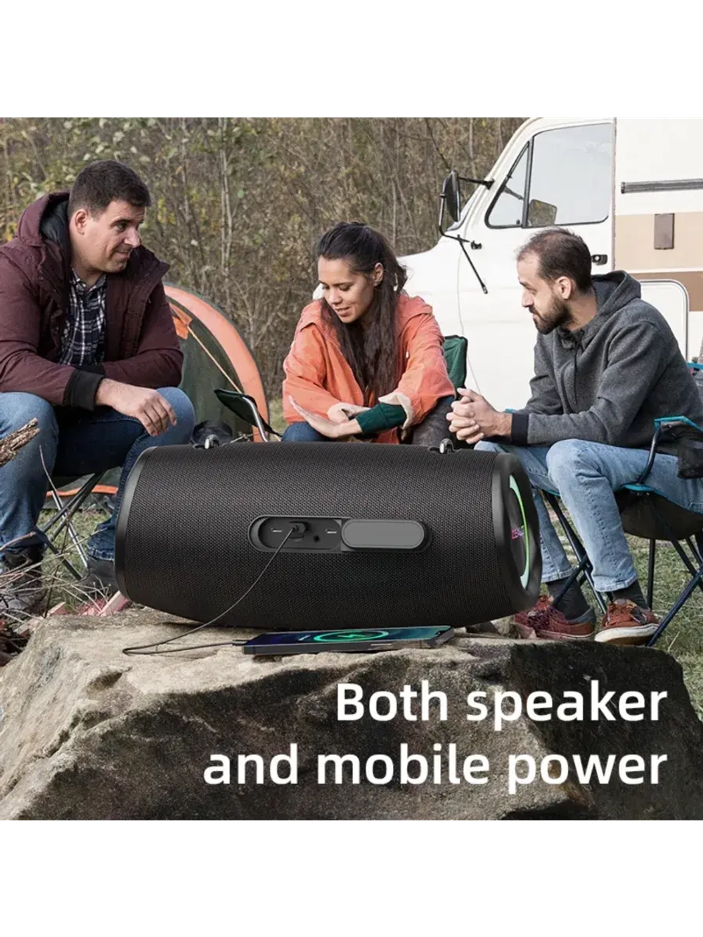 Портативная Bluetooth Колонка S87 80W black
