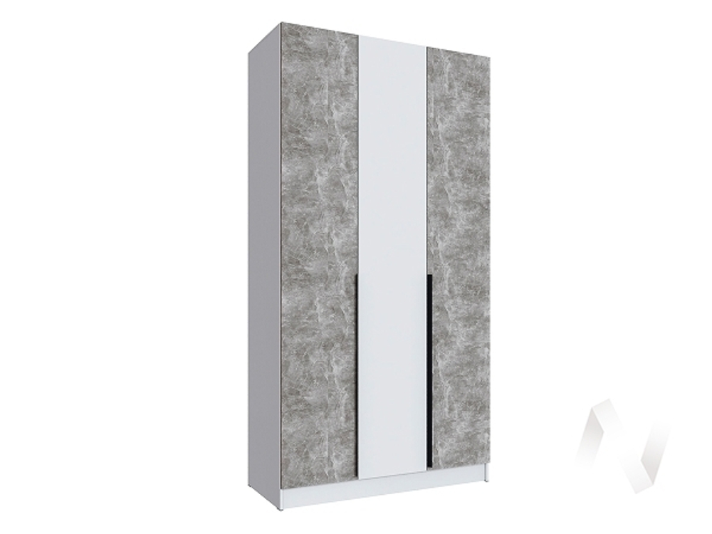 Шкаф Мадрид 1;2 с 3 ящ. внутри без зеркала (белый/ателье светлое)