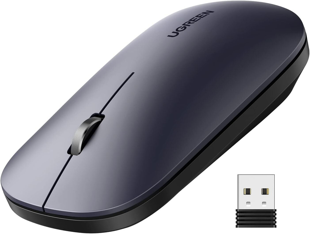 Мышь оптическая беcпроводная MU001 (90372), 2.4 GHz, Black UGREEN 90372